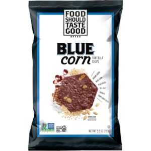 Food Should Taste Good Blue Corn Tortilla Chips 5.5oz 12ct